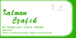 kalman czafik business card
